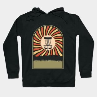 Chains & Gains | Disc Golf Vintage Retro Arch Mountains Hoodie